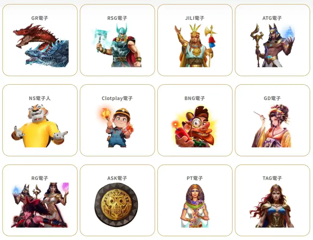 3A娛樂城遊戲場館全攻略|真人百家樂、老虎機、體育投注一次看 3 3A電子遊戲場館角色一覽(一)